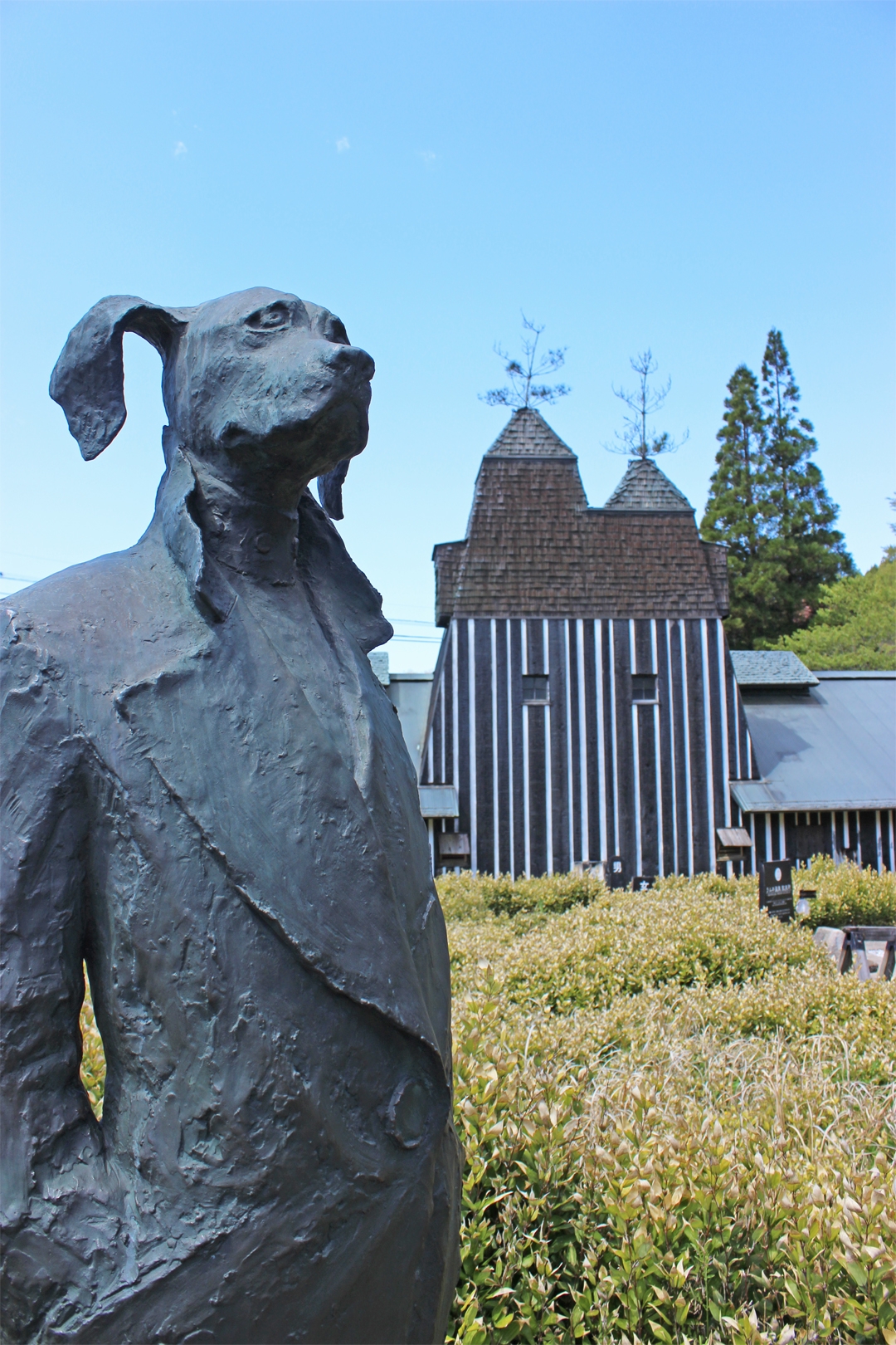 202304_中庭の犬の像